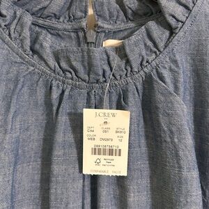 J. Crew Chambray Ruffle Dress